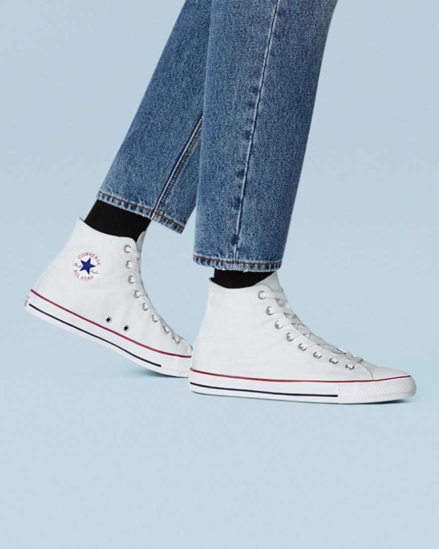 Tenisi Inalti Dama Converse Chuck Taylor All Star Clasici Albi | RO UIDWH806